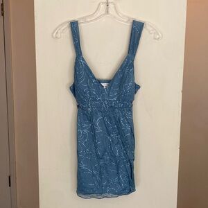 NWT Teal Glitter Tie Back Maurice’s Studio Y Tank Top Padded Women’s Size Medium